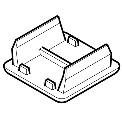 CSS CSS1955 | 41x41mm Deep Channel End Cap, Black (Pack of 100)