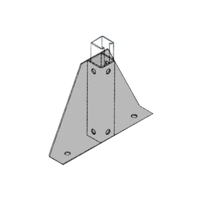 25700-2 CSS FB109/41 | 252mm x 175mm Galvanised Single Channel Gussetted Bracket