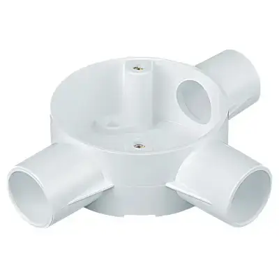 Read more on Marshall Tufflex 2MRB5WH | 20mm PVC Circular Tee Conduit Box, White