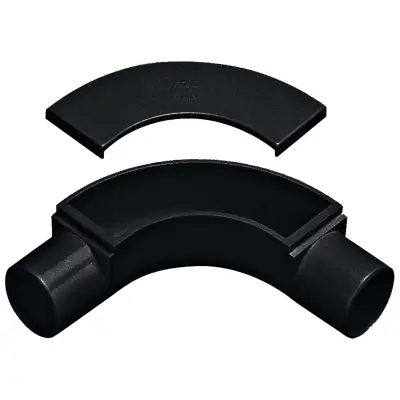 Marshall Tufflex MIB2BK | 20mm Round Conduit Inspection Bend, Black