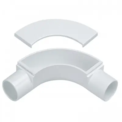 Marshall Tufflex MIB2WH | 20mm PVC Round Conduit Inspection Bend, White