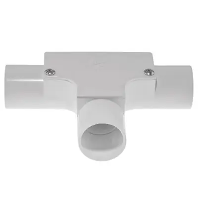 22736-2 Marshall Tufflex MIT2WH | 20mm PVC Round Conduit Inspection Tee, White