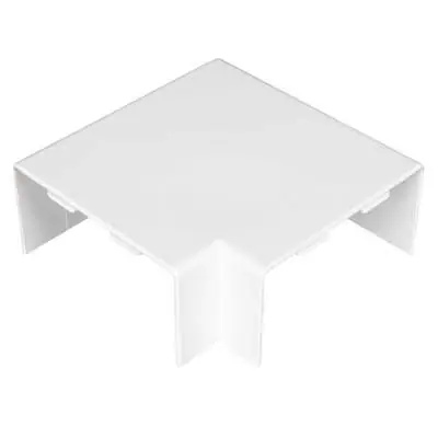 Marshall Tufflex TFAS50CWH | 50x50mm Maxi Trunking Clip On Flat 90 Degree Angle Bend, White