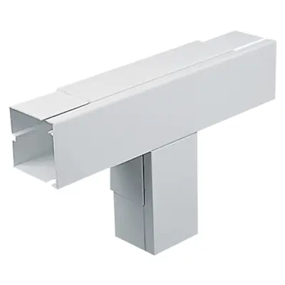 Read more on Marshall Tufflex TFTS100WH | 100x100mm Maxi Trunking Fabricated Flat Tee, White