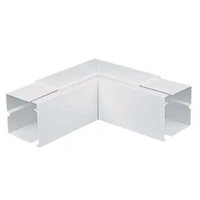 Read more on Marshall Tufflex TIAS150WH | 150x150mm Maxi Trunking Fabricated 90 Degree Internal Bend, White