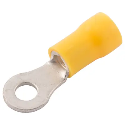 Read more on SWA 43YER | 4.3mm Insulated Ring Crimp Terminal For 4-6mm Cable, Yellow (Pack of 100)