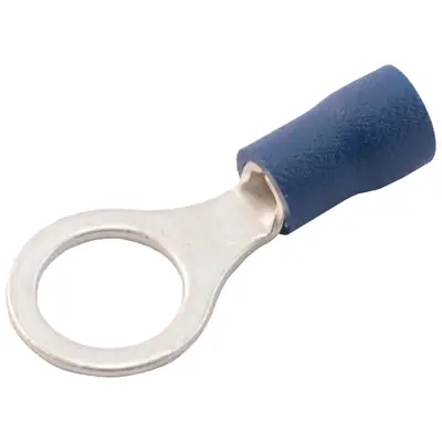 Read more on SWA 65BER | 6.5mm Insulated Ring Crimp Terminal For 1.5-2.5mm Cable, Blue (Pack of 100)