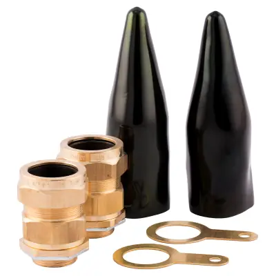 Read more on SWA CW25LSFPACK-ALT | 25mm LSF Outdoor Brass Cable Gland Pack with 2x Gland, Steel Locknut, Earth Tag and Shroud