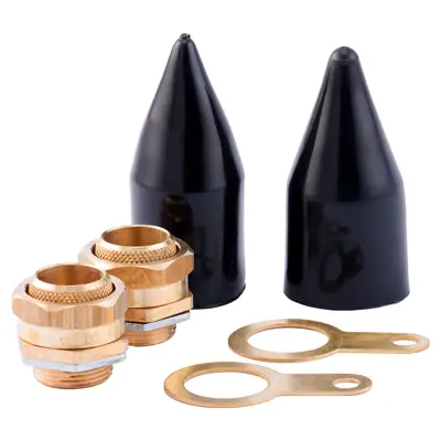 Read more on SWA PBW25LSF-PK | 25mm LSF Indoor Brass Cable Gland Pack with 2x Gland, Steel Locknut, Earth Tag and Shroud