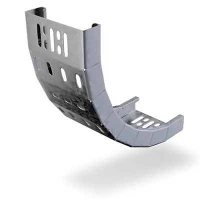 Read more on Trench MDT300IN | 90 Degree Internal Riser Bend for 300x25mm Medium Duty Cable Tray, Pre-Galvanised