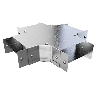 Read more on Trench SA224WI | 4 Way Intersection for 50x50mm Metal Cable Trunking, Galvanised