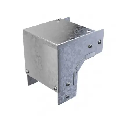 Read more on Trench SA2290E | 90 Degree External Cover Bend for 50x50mm Metal Cable Trunking, Galvanised