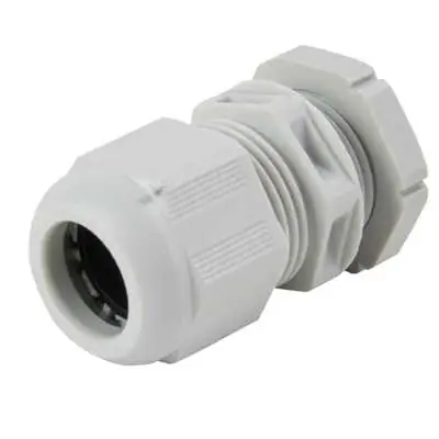 Wiska 10100613 | Sprint GLP20+ 7.5-14mm IP68 Nylon Dome Top Cable Compression Gland with Locknut, Grey (Pack of 10)