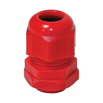 Wiska 10100614 | Sprint GLP20+ 7.5-14mm IP68 Nylon Dome Top Cable Compression Gland with Locknut, Red (Pack of 10)
