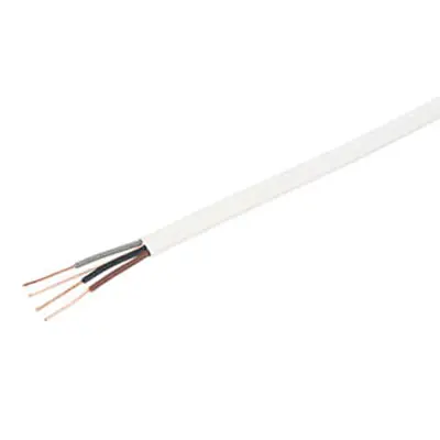 Read more on 6243BH1WHI | 1mm Flat Insulated 3 Core & Earth LSZH Cable, White (100m)