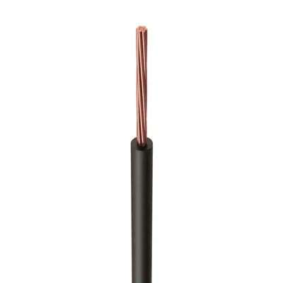 21016 6491B4BLK | 4mm 1 Core Round Insulated Single LSZH Cable, Black (100m)