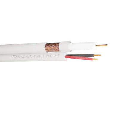 Read more on Securi-Flex SFX/59+2C-0.75-BUDGET-PVC-WHT-100 | RG59 Cable Coaxial w/ 2 Power Cores 0.75mm CCA Budget White PVC (100m)