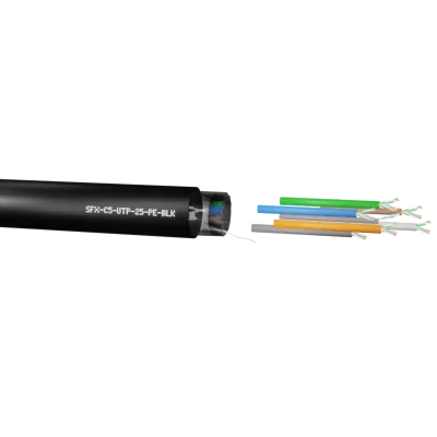Securi-Flex SFX/C5-UTP-25-PE-BLK-1 | Data Cable Cat5e 25 Pairs UTP PE Black (1m)