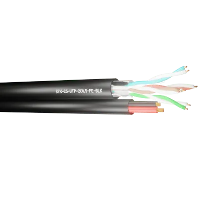 Read more on Securi-Flex SFX/C5-UTP-2C-0.5-PE-BLK-100 | Data Cable Cat5e 4 Pairs UTP PE w/ 2x0.5mm Power Cores Black (100m)