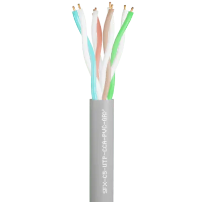 Securi-Flex SFX/C5-UTP-CCA-PVC-GRY-305 | Data Cable Cat5 Budget Grade 4 Pairs UTP CCA PVC Grey (305m)