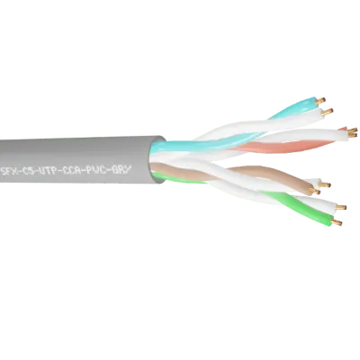 Read more on Securi-Flex SFX/C5-UTP-CCA-PVC-GRY-305 | Data Cable Cat5 Budget Grade 4 Pairs UTP CCA PVC Grey (305m)