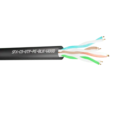 Read more on Securi-Flex SFX/C5-UTP-PE-BLK-WOOD-305 | Data Cable Cat5e 4 Pairs UTP PE Black (305m) Wooden Reel