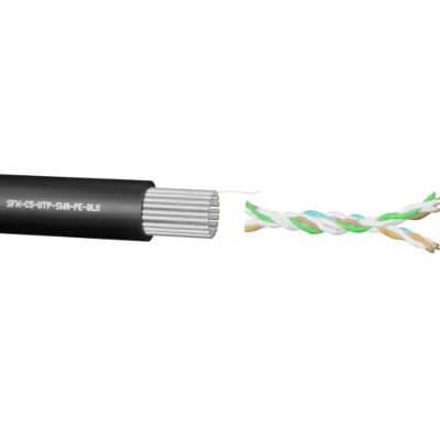 Securi-Flex SFX/C5-UTP-SWA-PE-BLK-50 | Data Cable Cat5e 4 Pairs UTP SWA PE Black (50m)