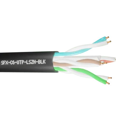 Read more on Securi-Flex SFX/C6-UTP-LSZH-BLK-305 | Data Cable Cat6 4 Pairs UTP LSZH Black (305m)