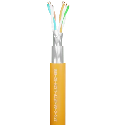 40917-2 Securi-Flex SFX/C6A-UFTP-LSZH-B2-ORG-305 | Data Cable Cat6a 4 Pairs U/FTP B2ca LSZH Orange (305m)