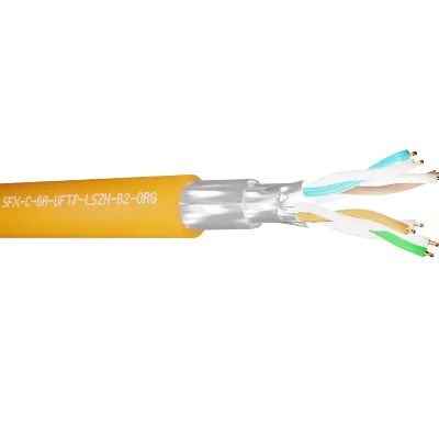 Read more on Securi-Flex SFX/C6A-UFTP-LSZH-B2-ORG-305 | Data Cable Cat6a 4 Pairs U/FTP B2ca LSZH Orange (305m)