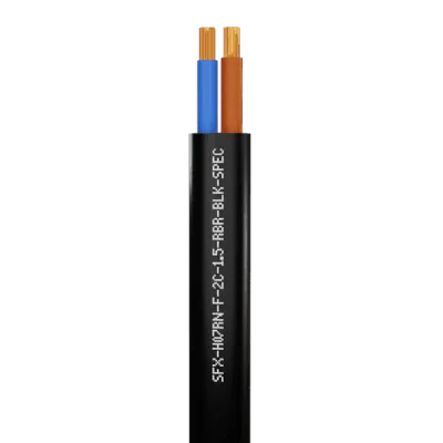 Read more on Securi-Flex SFX/H07RN-F-2C-1.5-RBR-BLK-1 | Power Cable Flexible 1.5mm 2 Core H07RN-F Rubber Black (1m)