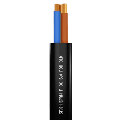 Read more on Securi-Flex SFX/H07RN-F-3C-6.0-RBR-BLK-1 | Power Cable Flexible 6.0mm 3 Core H07RN-F Rubber Black (1m)