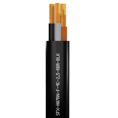 Read more on Securi-Flex SFX/H07RN-F-4C-2.5-RBR-BLK-1 | Power Cable Flexible 2.5mm 4 Core H07RN-F Rubber Black (1m)