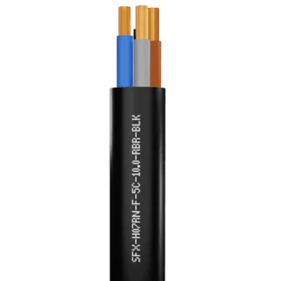 Read more on Securi-Flex SFX/H07RN-F-5C-10.0-RBR-BLK-1 | Power Cable Flexible 10.0mm 5 Core H07RN-F Rubber Black (1m)