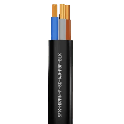 Read more on Securi-Flex SFX/H07RN-F-5C-6.0-RBR-BLK-1 | Power Cable Flexible 6.0mm 5 Core H07RN-F Rubber Black (1m)