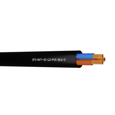 Read more on Securi-Flex SFX/NYY-3C-1.5-PVC-BLK-U-1 | NYY-J Cable 1.5mm 3 Core PVC Black (1m)