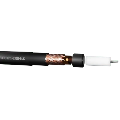 Securi-Flex SFX/RG11-LSZH-BLK-1 | RG11 Coaxial Cable 7/0.40mm Black UV LSZH (1m)