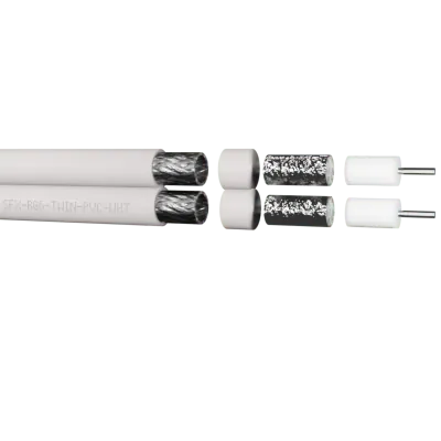 Securi-Flex SFX/RG6-TWIN-PVC-WHT-100 | RG6 Coaxial Cable Twin White PVC (100m)