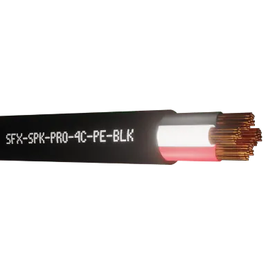 Read more on Securi-Flex SFX/SPK-PRO-4C-PE-BLK-100 | Speaker Cable 4 Core BC 30x0.25mm 16AWG PE Black (100m)