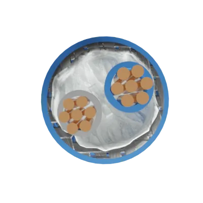44612-2 Securi-Flex SFX/TWINAX-272-LSZH-BLU-1 | Belden Cable Twinaxial 272 2 Core 20AWG Overall Braided Screen 600V 78ohm LSZH Blue 9272 (1m)
