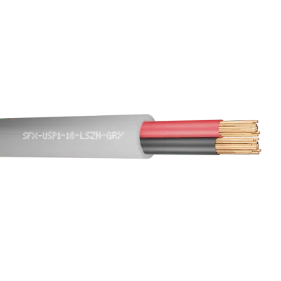 Read more on Securi-Flex SFX/USP1-18-LSZH-GRY-100 | Dali Cable USP1-18 1 Pair 18AWG Unscreened 600V LSZH Grey 9740 (100m)
