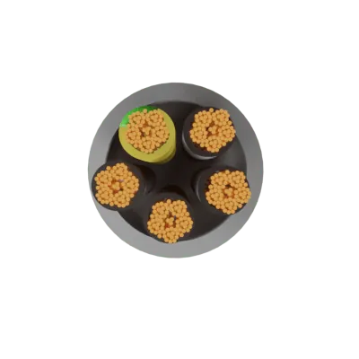 Securi-Flex SFX/YY-5C-4.0-LSZH-GRY-NBR-U-1 | YY Cable Flexible 4mm 5 Core Numbered Cores LSZH Grey (1m)