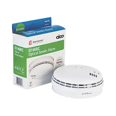 21571-5 Aico EI146RC | 230V Mains Optical Smoke Alarm with Easi Fit Base and Backup Battery