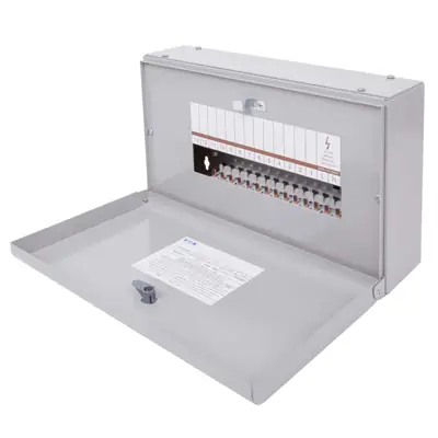 Read more on Eaton EAM10 | Memshield 3 125A 10 Way Type A Single Pole + Neutral SPN Distribution Board without Incomer, Metal