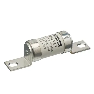 33695 Europa BTCP42V100 | Mersen 100A Fuse 415V AC / 240V DC HRC TCP Type A4 General Purpose with Off Set Tags