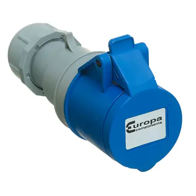 Read more on Europa IS323P | 230V 32A 2 Pole + E IP44 Mains In-Line Industrial Socket, Blue