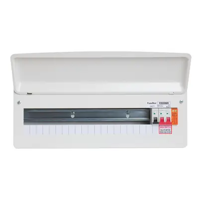 Read more on FuseBox F2020MX | 100A 20 Way Main Switch Incomer Type 2 Surge Protector Consumer Unit with Tail Clamp