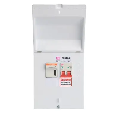 25676-2 FuseBox SF0100 | 100A Single Pole Fused Isolator Switch with Fuses