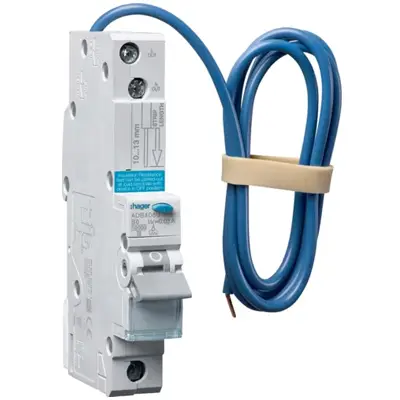 Read more on Hager ADB406U | 6A 30mA 10kA B Curve Type A Single Pole SP RCBO
