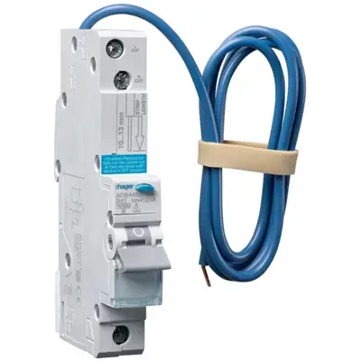 Read more on Hager ADB445U | 45A 30mA 10kA B Curve Type A Single Pole SP RCBO